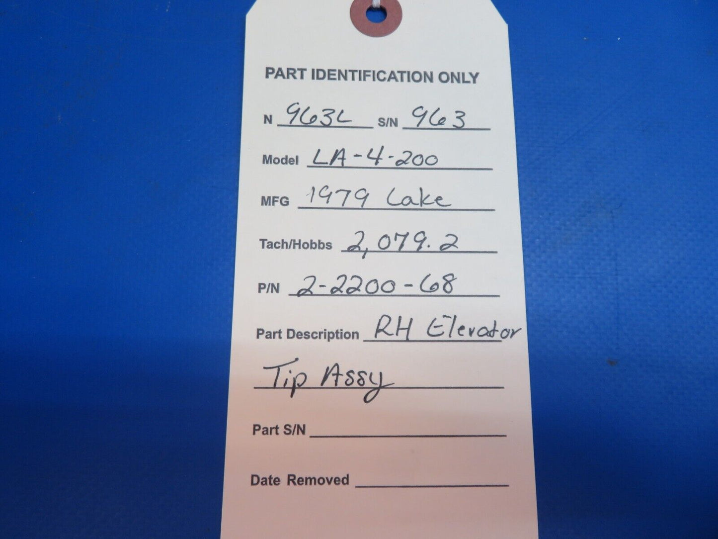 Lake LA-4-200 RH Elevator Tip Assy P/N 2-2200-68 (1222-949)