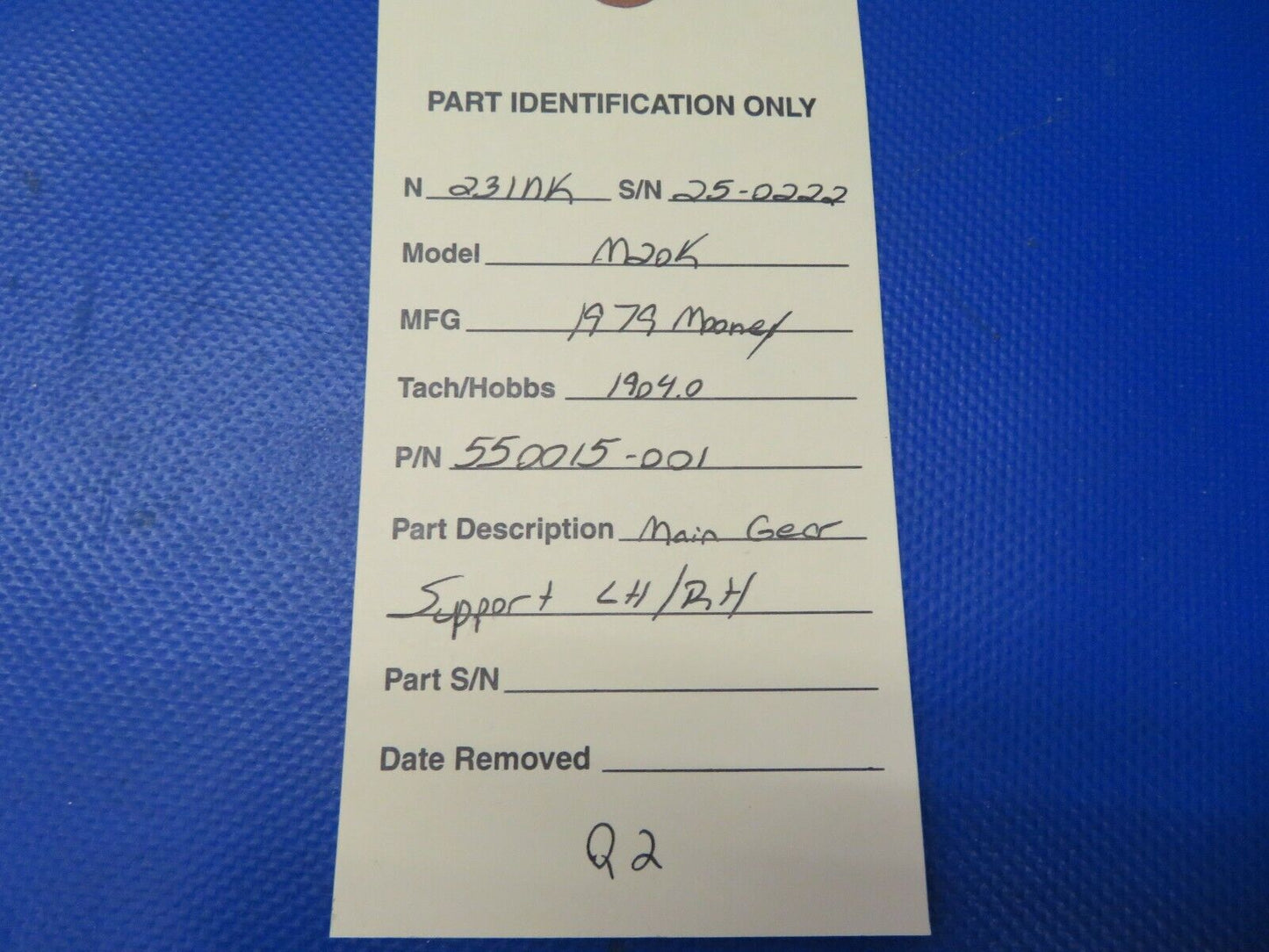 Mooney M20 / M20K Main Gear Support LH / RH P/N 550015-001 (0821-706)