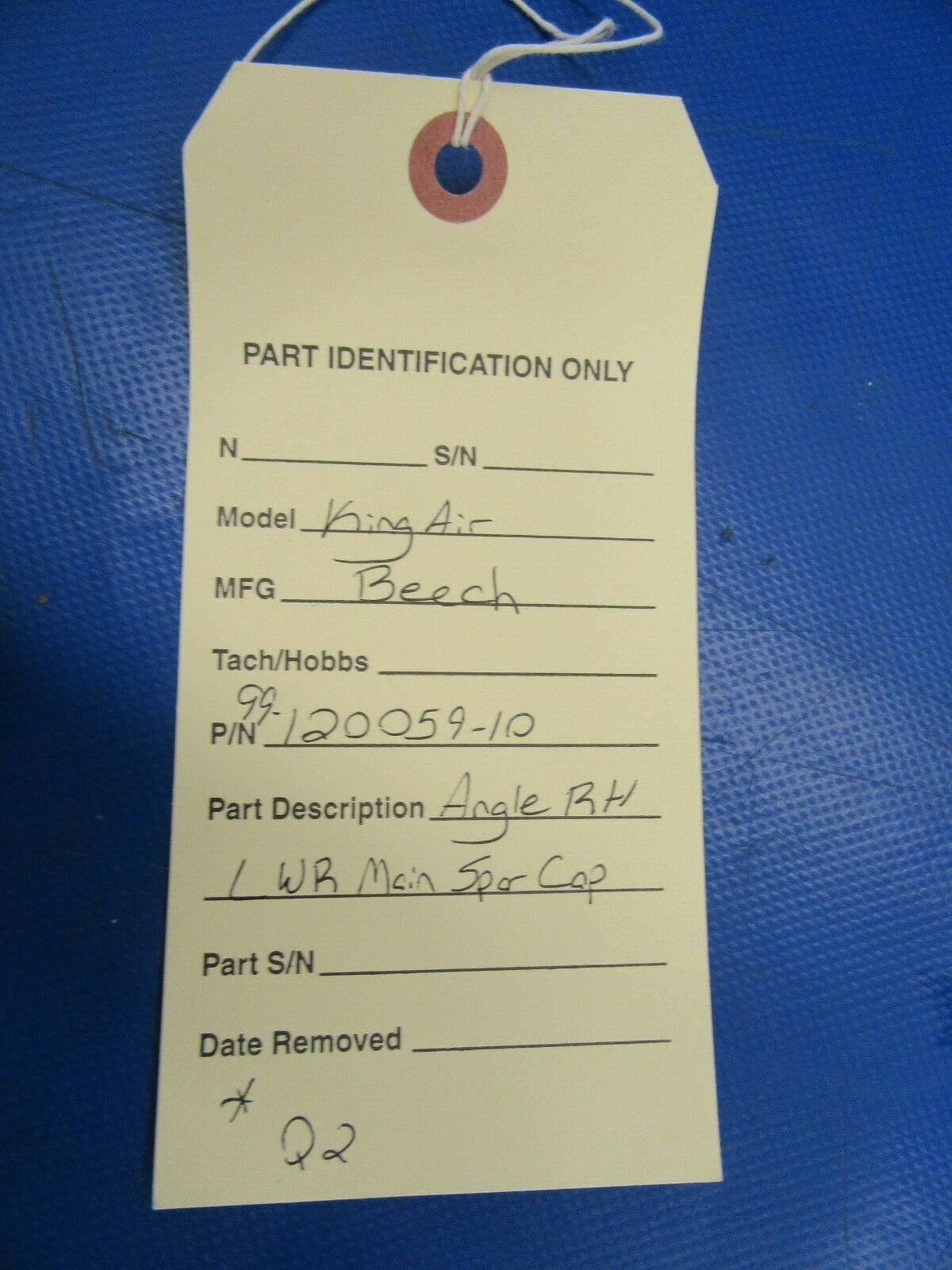 Beech King Air Angle RH LWR Main Spar Cap P/N 99-120059-10 NOS (0419-364)