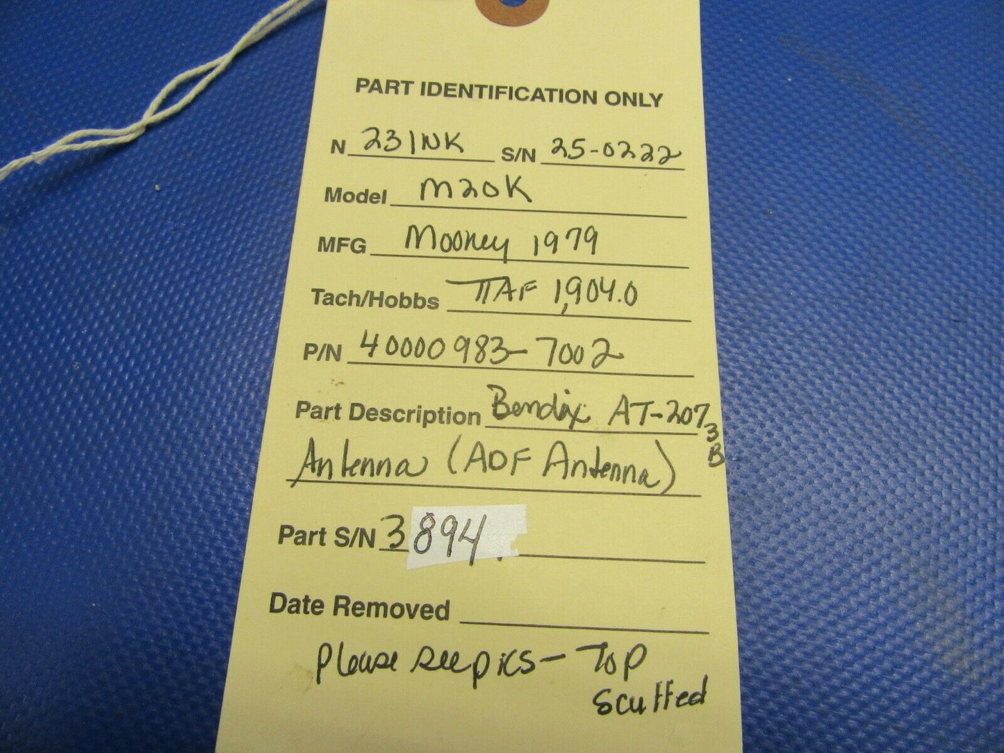 Bendix AT-2073B Antenna (ADF Antenna) P/N 4000983-7002 (0721-606)