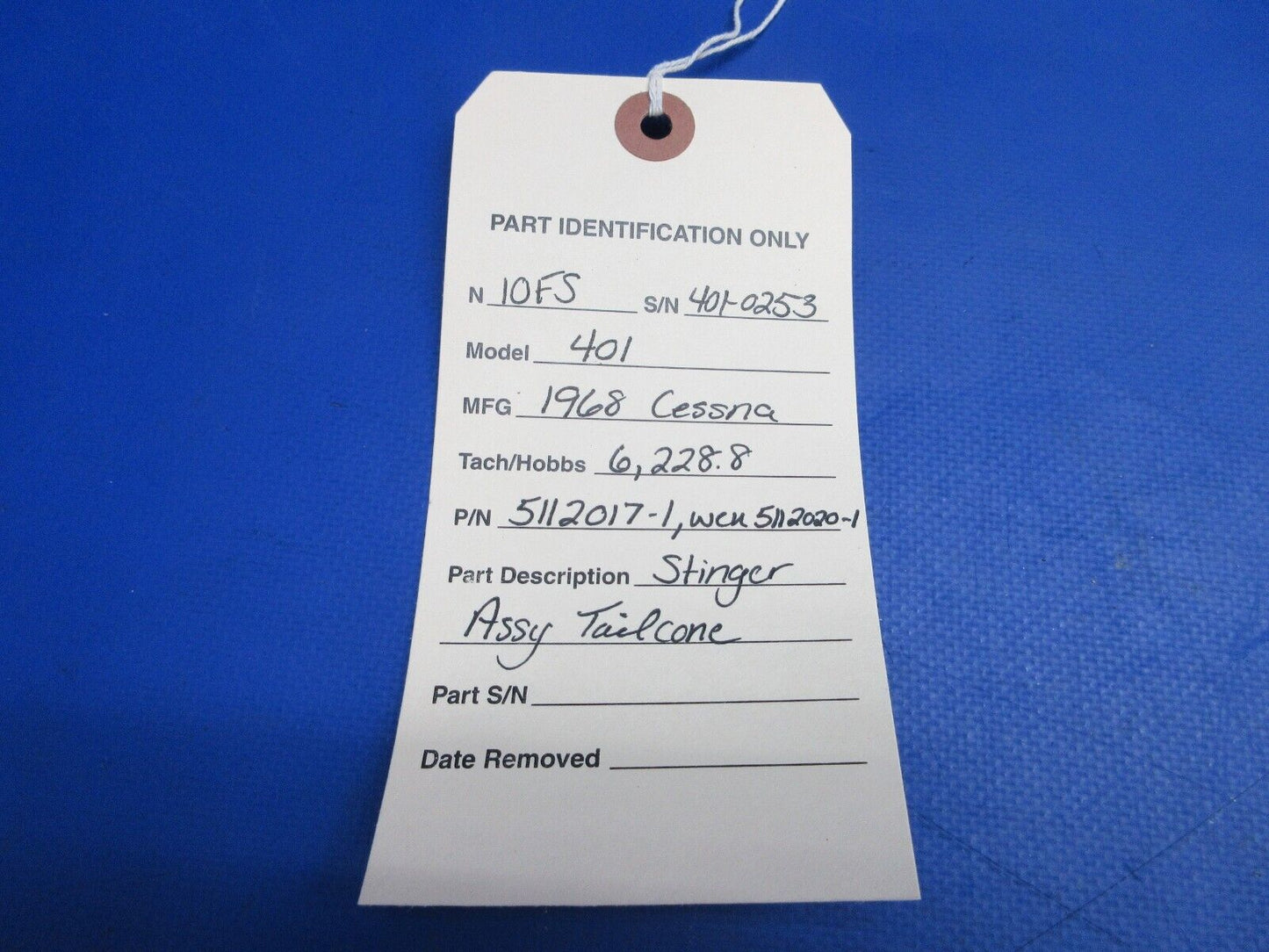 Cessna 401 Stinger Assy Tailcone P/N 5112017-1, 5112020-1 (0523-527)