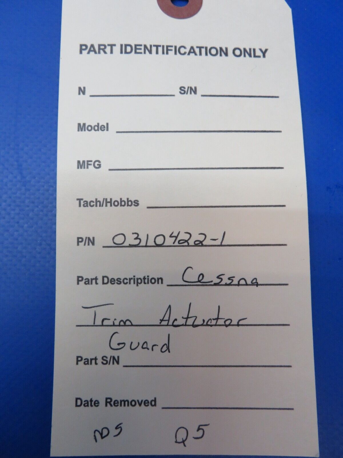Cessna Trim Actuator Guard P/N 0310422-1 NOS (1122-496)