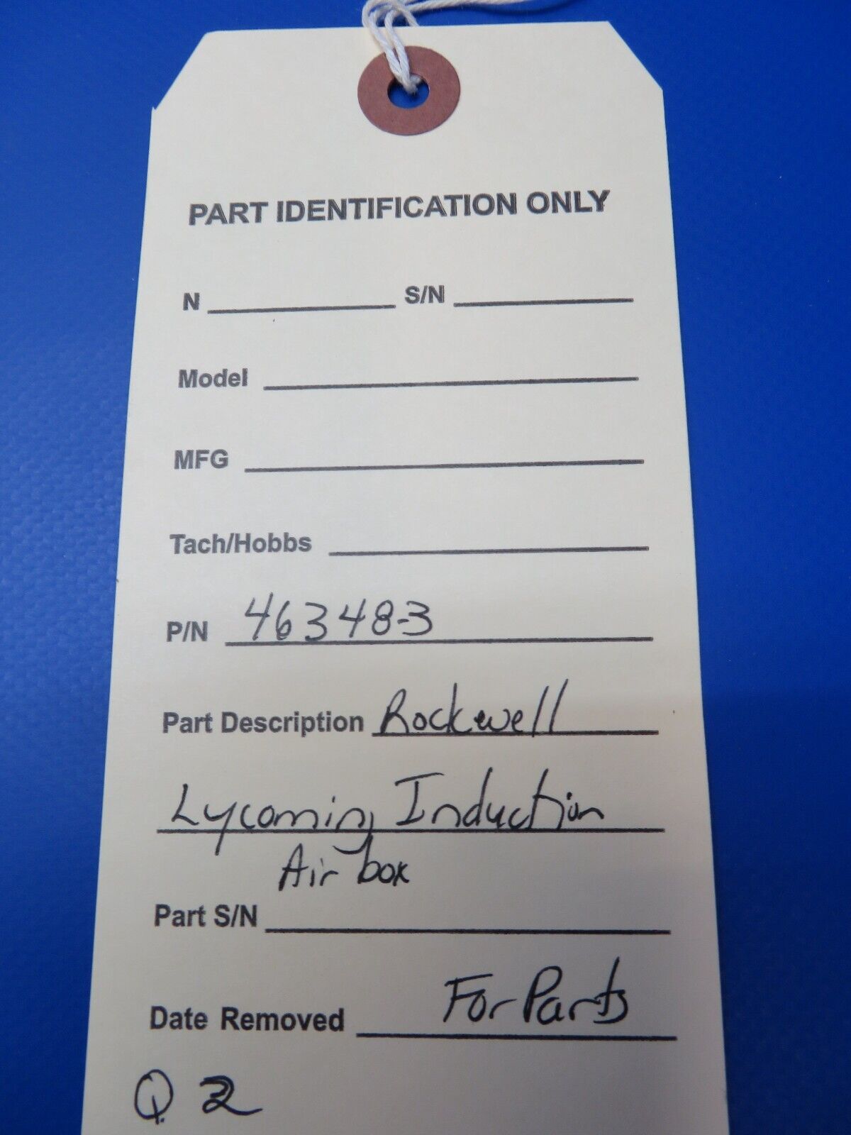 Rockwell Lycoming Induction Airbox P/N 46348-3 FOR PARTS (1022-388)