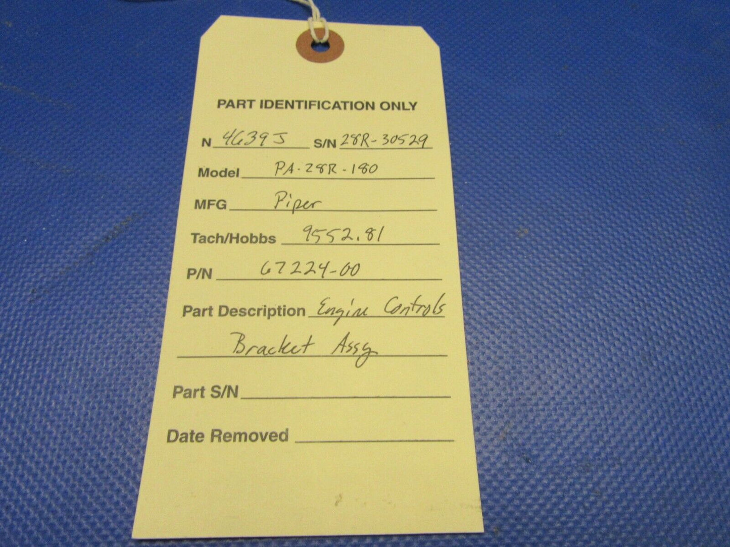 Piper PA-28R-180 Arrow Engine Controls Bracket 67224-00, 67224-000 (0621-601)