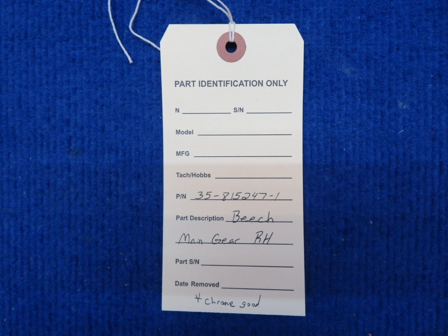 Beech Main Gear RH P/N 35-815247-1 FOR PARTS (0722-507)