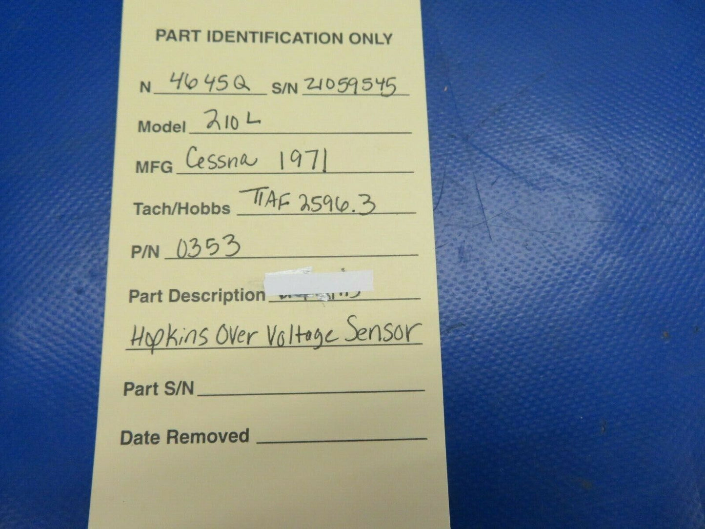 Hopkins Over Voltage Sensor P/N 0353 30 Day Warranty (0720-505)