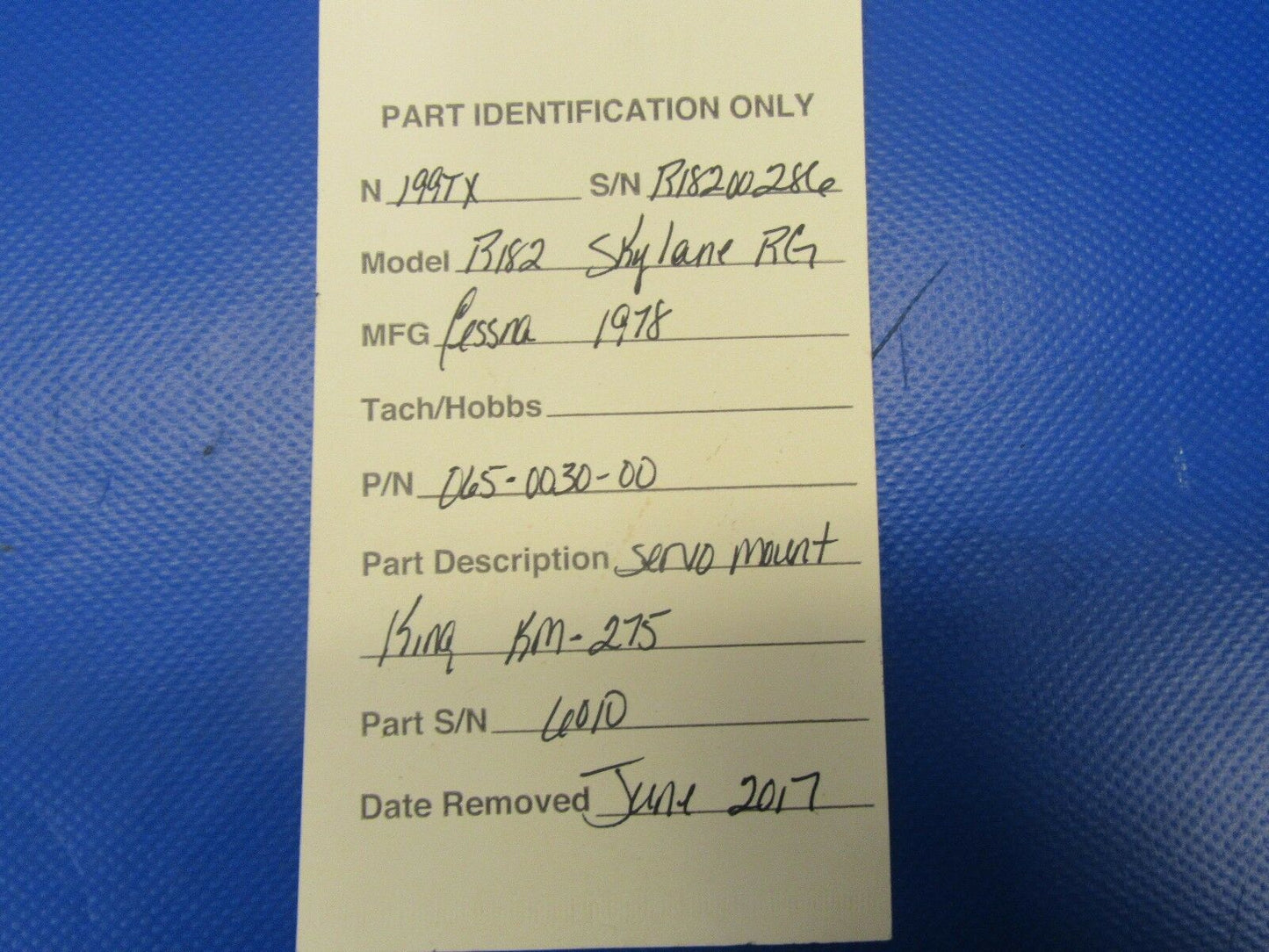 Cessna R182 King KM-275 Roll Servo Mount P/N 065-0030-00 (0817-41)