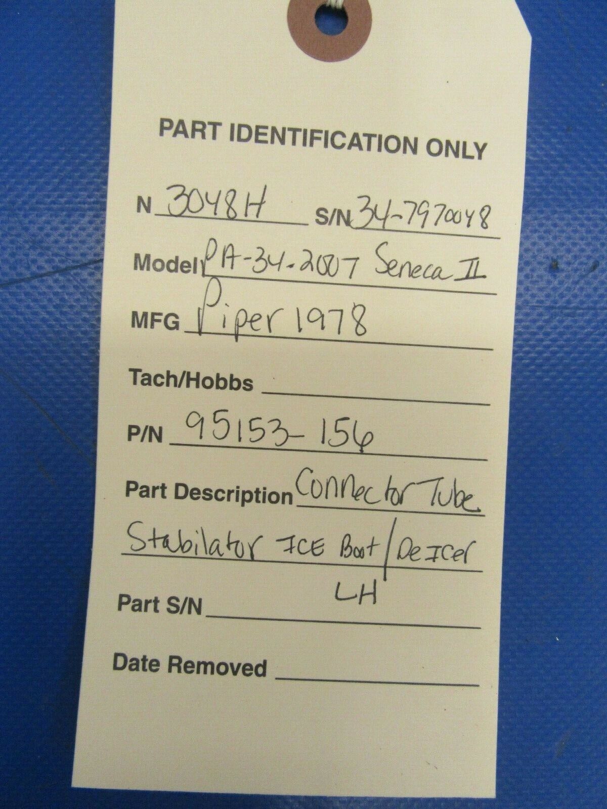 Piper 34-200T Seneca II Left Tube Stabilator Ice Boot 95153-156 (0819-353)