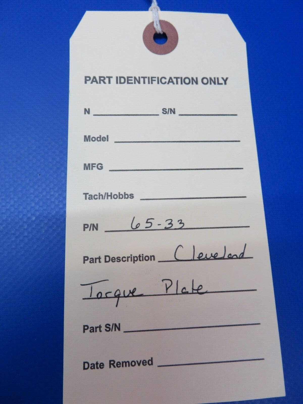 Cleveland Torque Plate P/N 65-33 (0922-440)