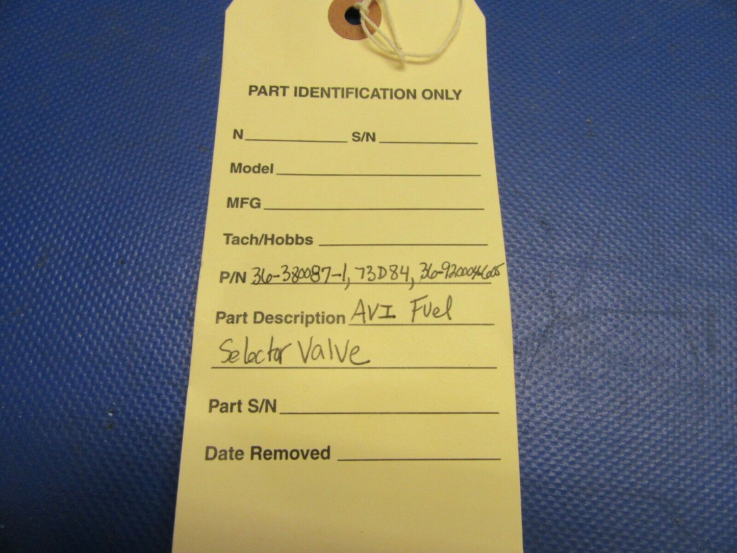 Avi Fuel Selector Valve P/N 36-920004-605, 36-380087-1, 73D84 (0821-465)