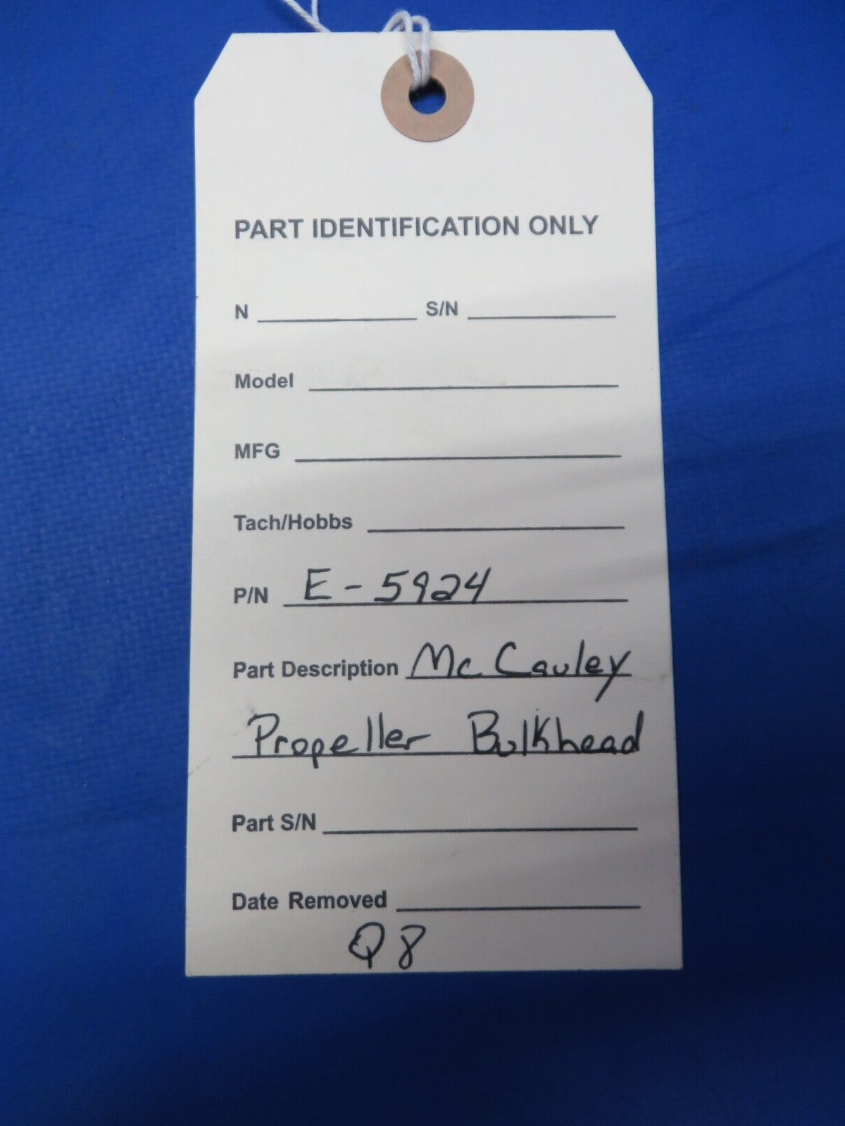 McCauley Propeller Bulkhead P/N E-5924 (0823-625)