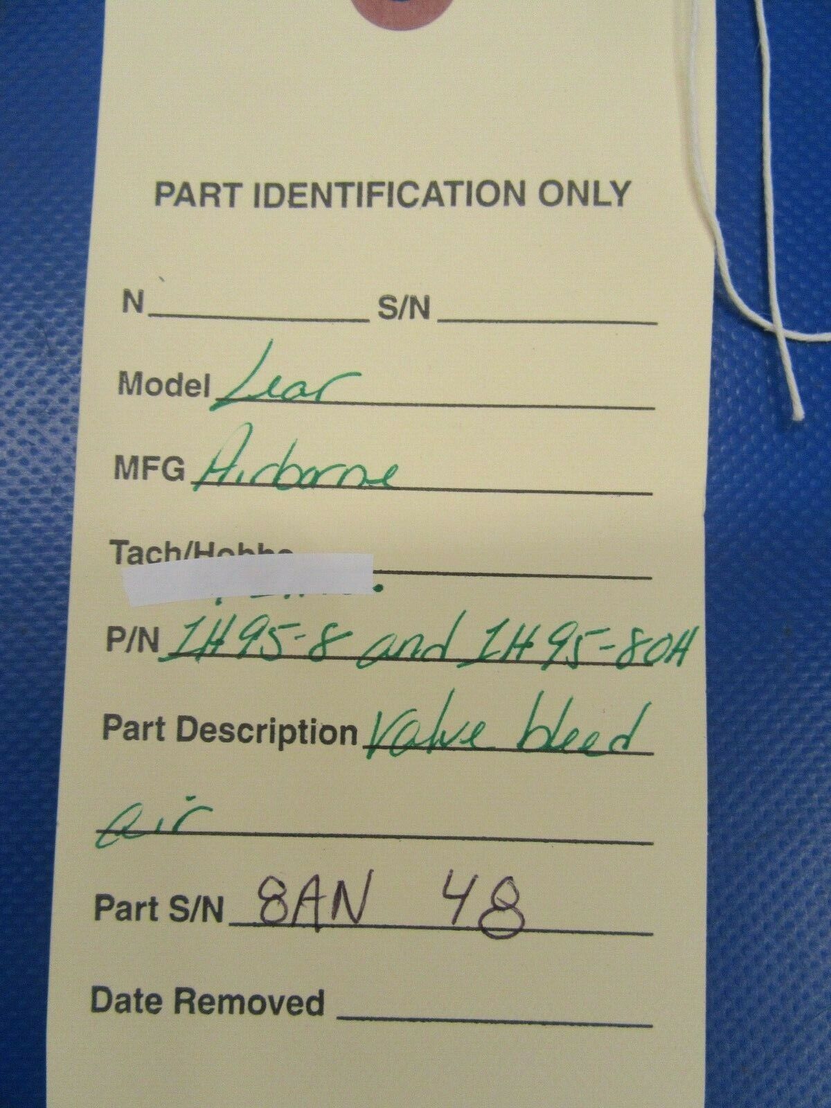 Learjet Airborne Valve Bleed Air 1H95-8 & 1H95-80H CORE (0519-08)