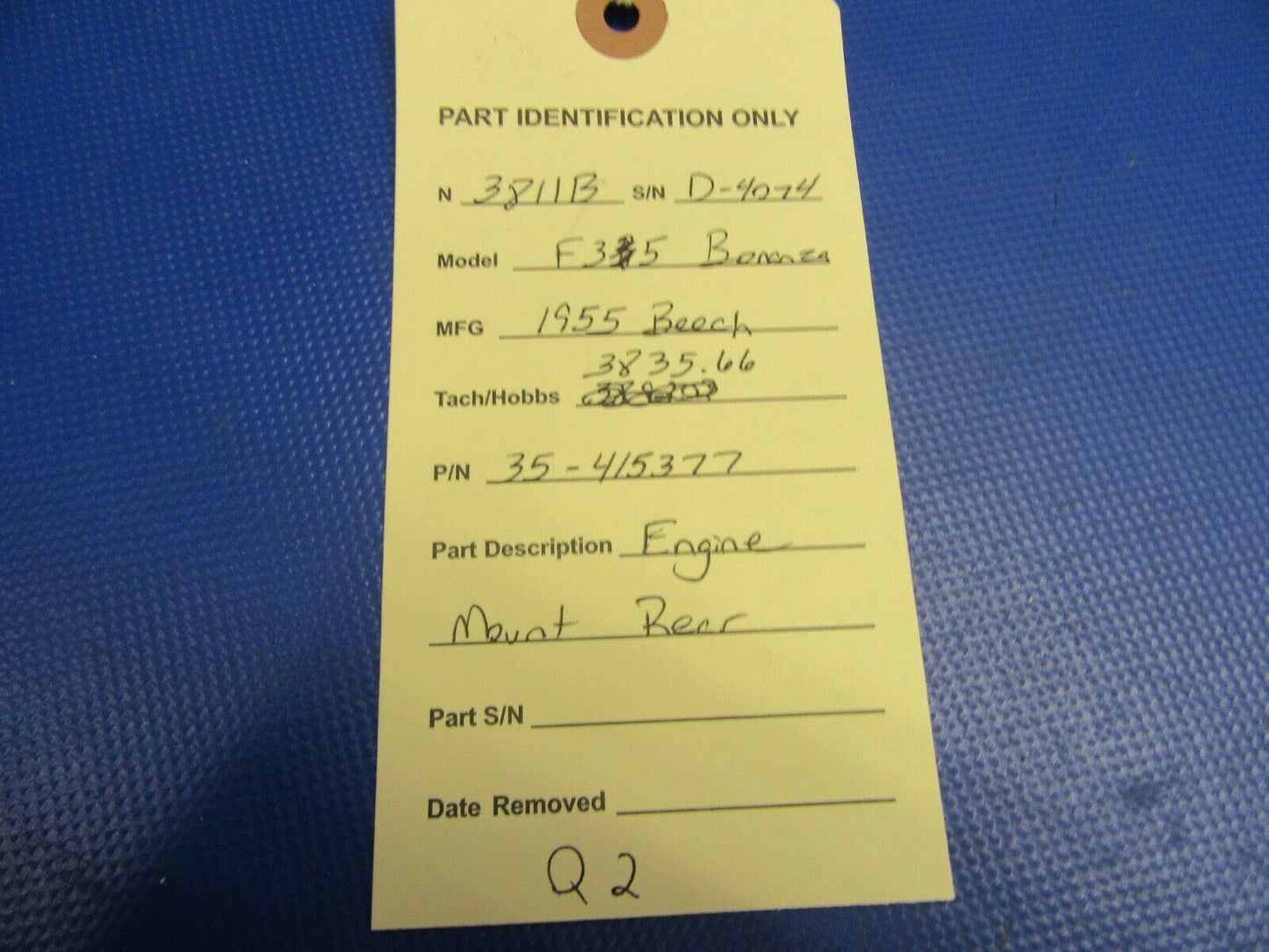 Beech F35 Engine Mount Rear P/N 35-415377 (1021-420)
