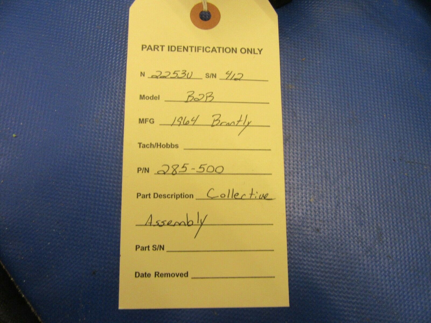 Brantly B2B Helicopter Collective w/ Landing Light Switch 285-500 (0921-484)