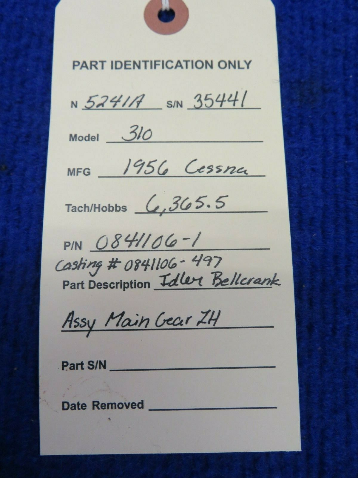 Cessna 310 Idler Bellcrank Assembly Main Gear LH P/N 0841106-1 (0422-430)