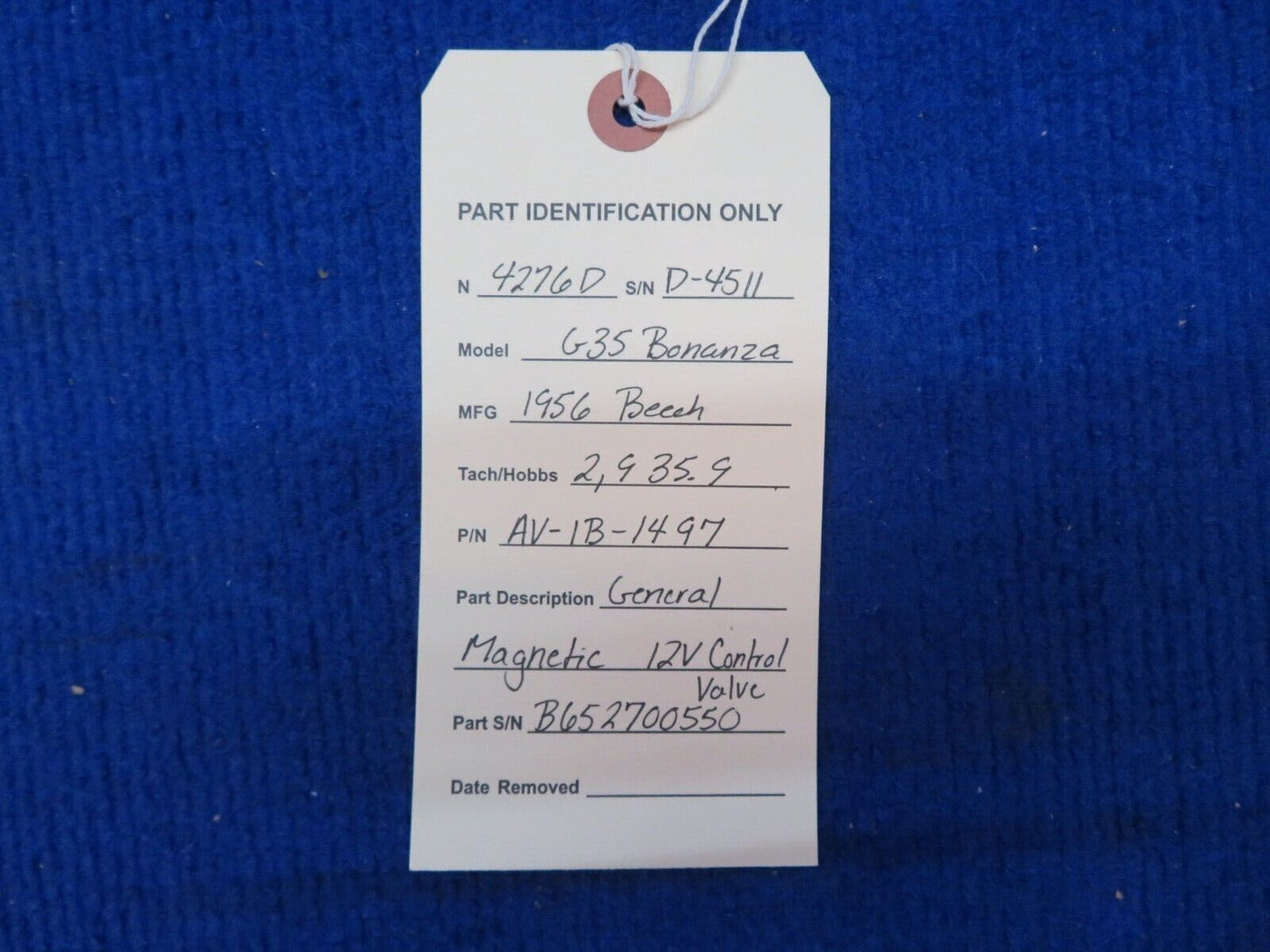 General Magnetic 12V Control Valve P/N AV-1B-1497 (0622-610)