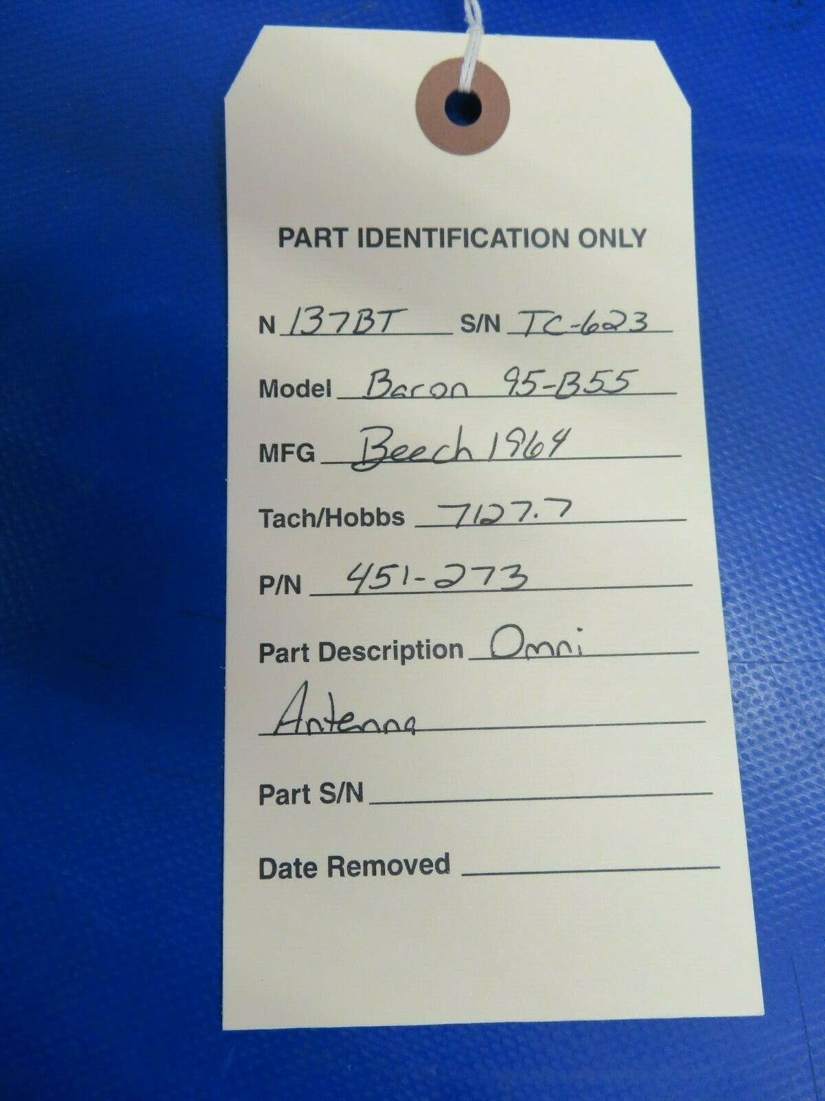 Beech Baron 95-B55 Omni Antenna P/N 451-273 (0320-152)
