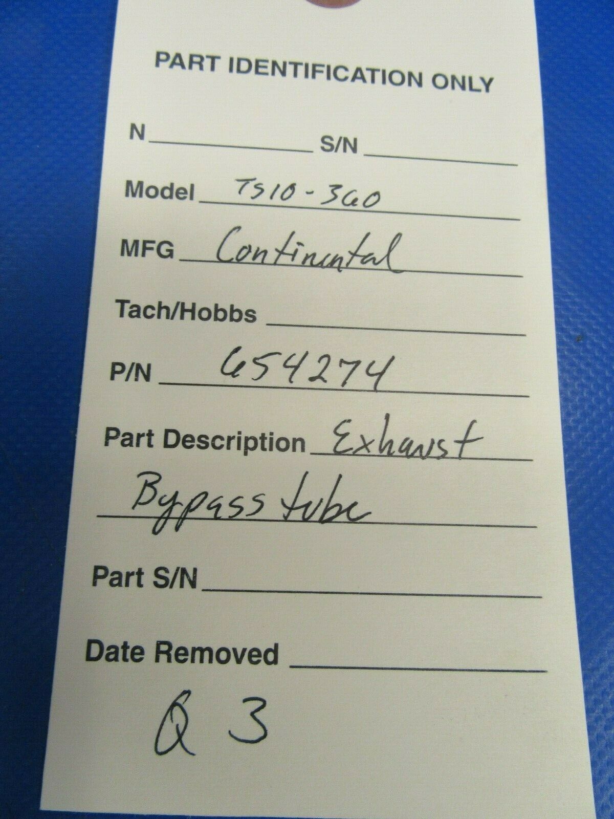 Continental Exhaust Bypass Assembly P/N 654274 (1119-329)