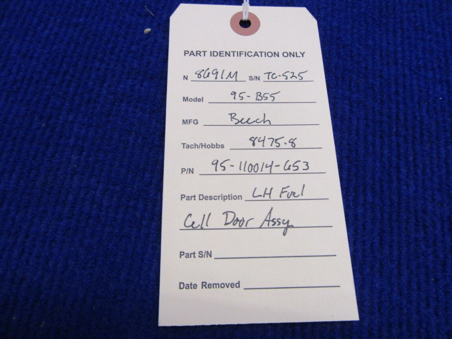 Beech Baron 95-B55 Fuel Cell Door / Liner Access LH 95-110014-653 (1121-560)