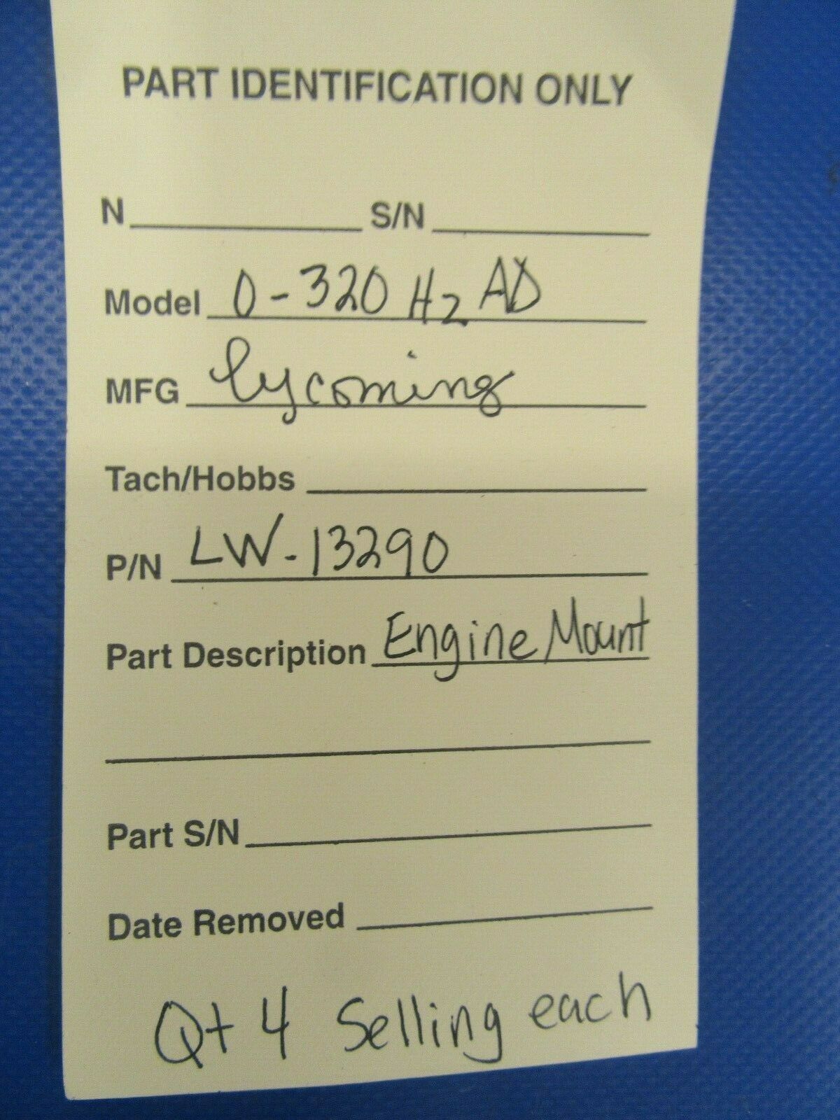 Lycoming 0-320H2AD Engine Mount P/N LW-13290 (0319-232)