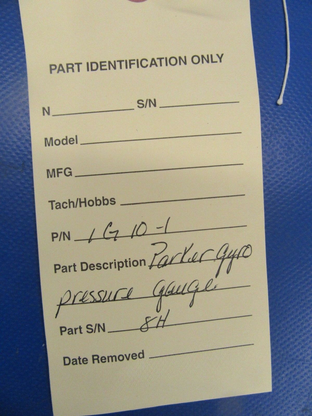 Parker Gyro Pressure Gauge P/N 1G10-1 (0518-359)