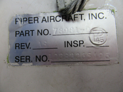 Piper PA-32RT-300T Lance II Rudder Assy P/N 78981-19 (0724-08)