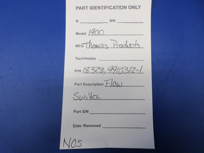 Thomas Products 1900 Flow Switch P/N 18328 NOS (0125-1297)8