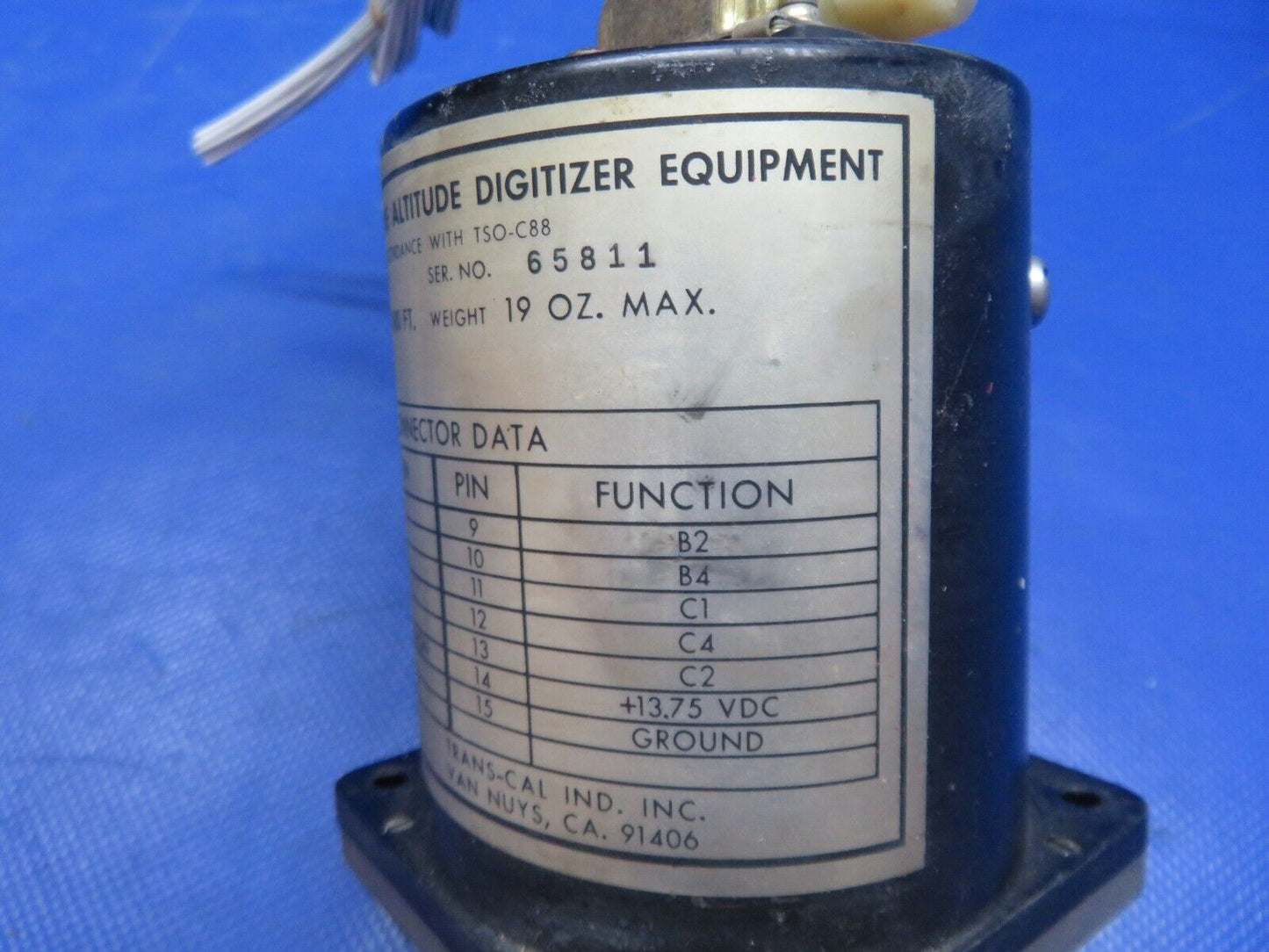 Trans Cal Auto Pressure Altitude Digitizer 14/28v D120-P2-T WARRANTY (0624-177)