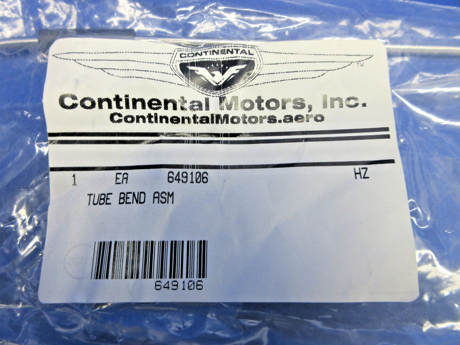 Continental Fuel Injector Bend Tube #6 Cylinder P/N 649106 NOS (0326-929)2