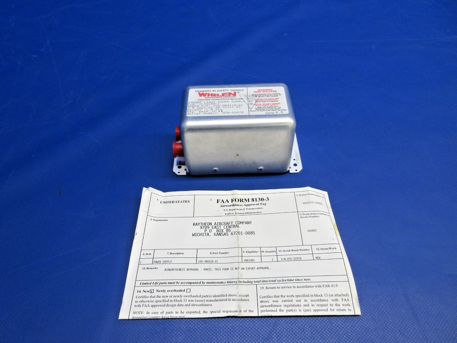 Whelen Strobe Light Power Supply 28V w/8130 P/N C-70188-1 NOS (0326-935)0
