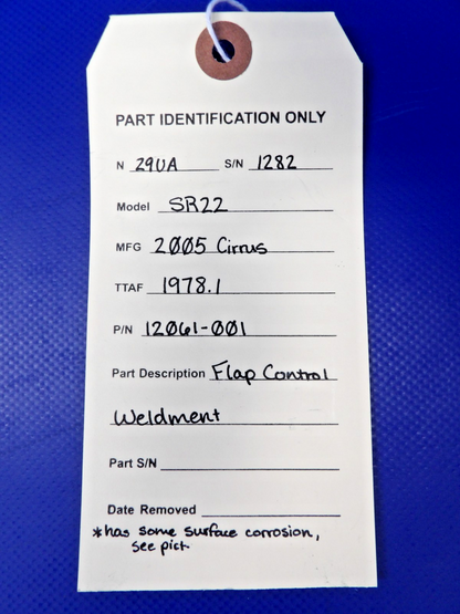Cirrus SR22 Flap Control Weldment P/N 12061-001 (0926-1223)9