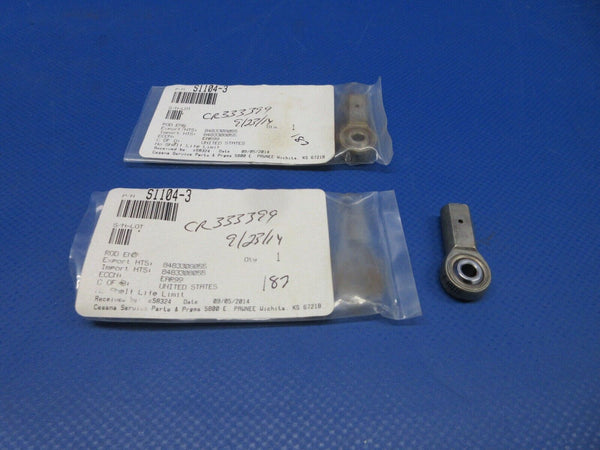 Cessna Rod End P/N S1104-3 LOT OF 2 NOS (0324-758)