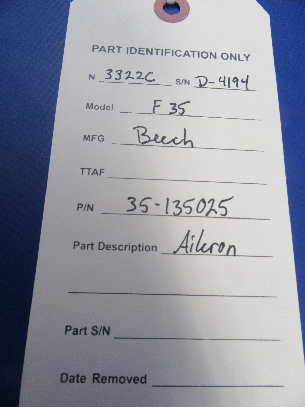 Beech 35 / F35 Bonanza Aileron RH or LH P/N 35-135025 (0326-30)14