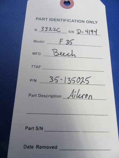 Beech 35 / F35 Bonanza Aileron RH or LH P/N 35-135025 (0326-30)14