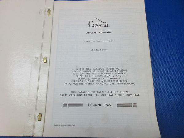 Cessna 172 & Skyhawk 1963 - 1970 & Powermatic Parts Catalog P426-12 (1024-1297)