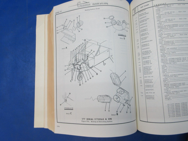 Cessna 177 & Cardinal 1968-1976 & 1968-1971 Parts Catalogs P532-12 (1024-1306)