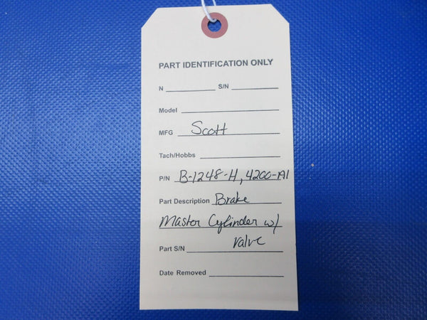 Scott Brake Master Cylinder w/ Valve P/N B-1248-H (0924-1306)