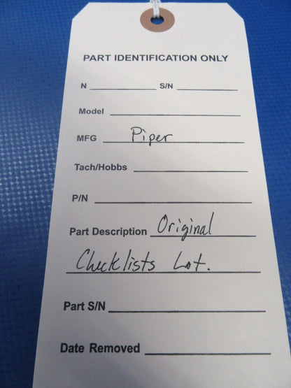 Various Original Piper Checklists PA-28 / PA-32 Lot of 9 (0124-31)