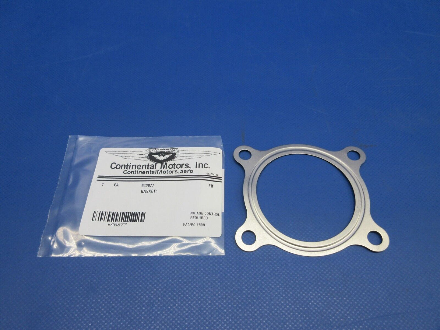 Continental Motors Turbo Gasket P/N 640877 NOS (0424-1279)