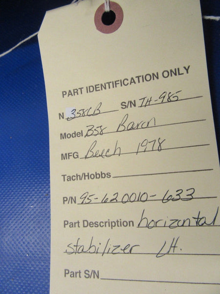 Beech Baron B58 Horizontal Stabilizer LH P/N 95-620010-633 (0118-190)
