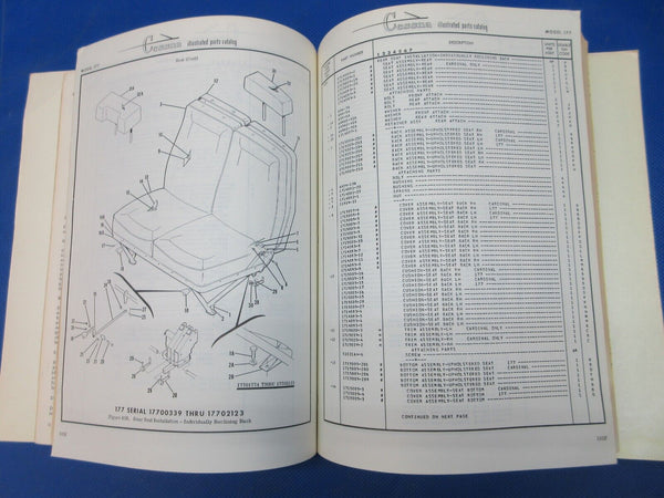 Cessna 177 & Cardinal 1968-1976 & 1968-1971 Parts Catalogs P532-12 (1024-1306)