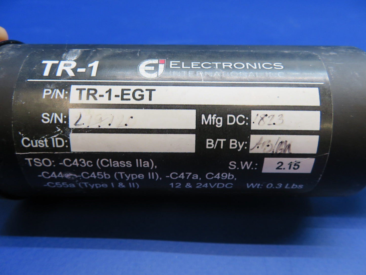 Electronics Int. EGT Gauge 12/24V P/N TR-1-EGT, TR-1 TESTED (0426-1710)3