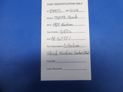 Enstrom 280FX Collective Stick Friction Control Rod P/N 28-16277-1 (1124-788)
