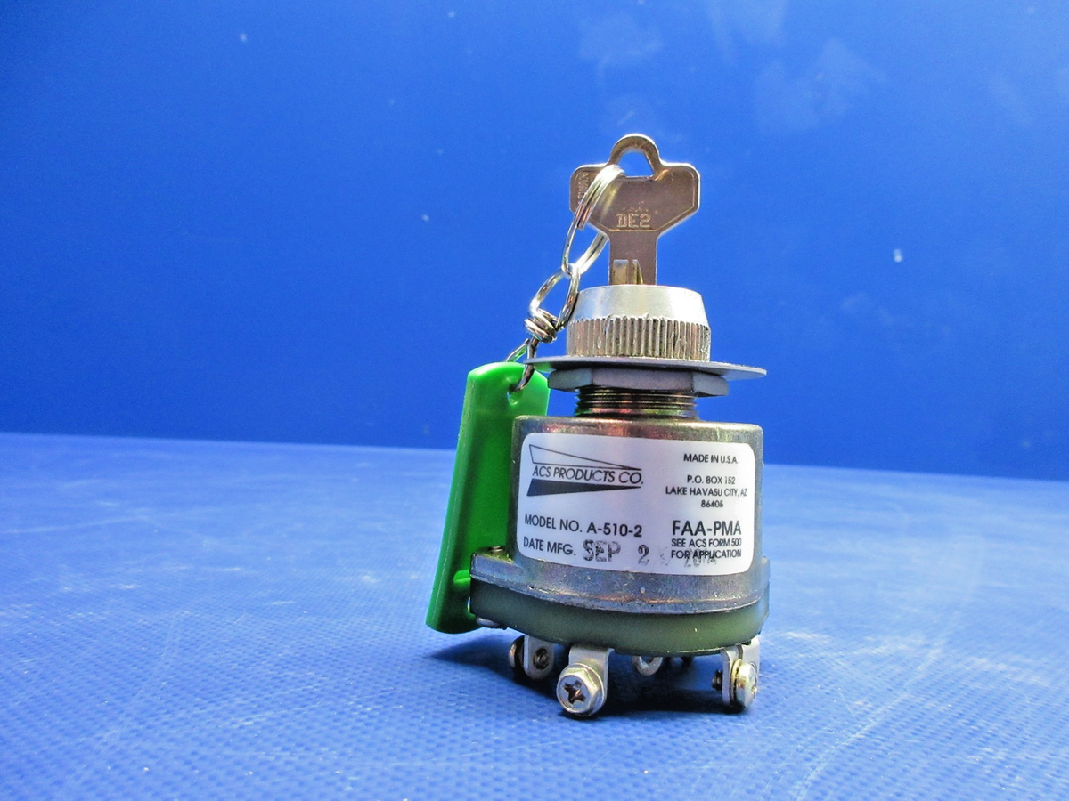 Cirrus SR22 ACS Products Ignition Switch w/Key P/N A-510-2 (0926-782)1