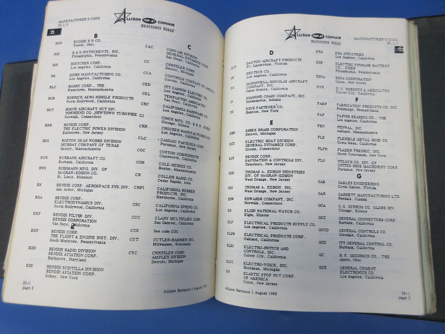 Allison / Convair Allison Prop-Jet Convair 440 Maintenance Manual (0824-1258)