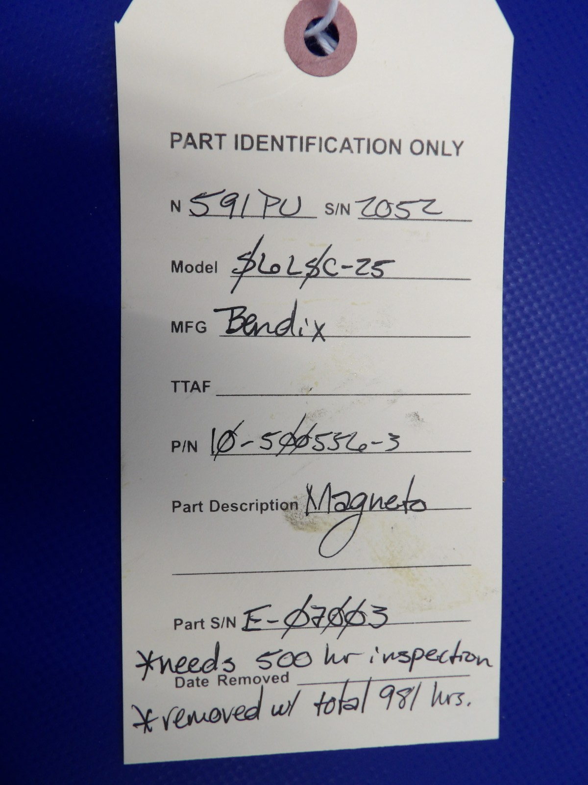 981.0 SMOH / Bendix S6LSC-25 Magneto P/N 10-500556-3 (0326-423)11