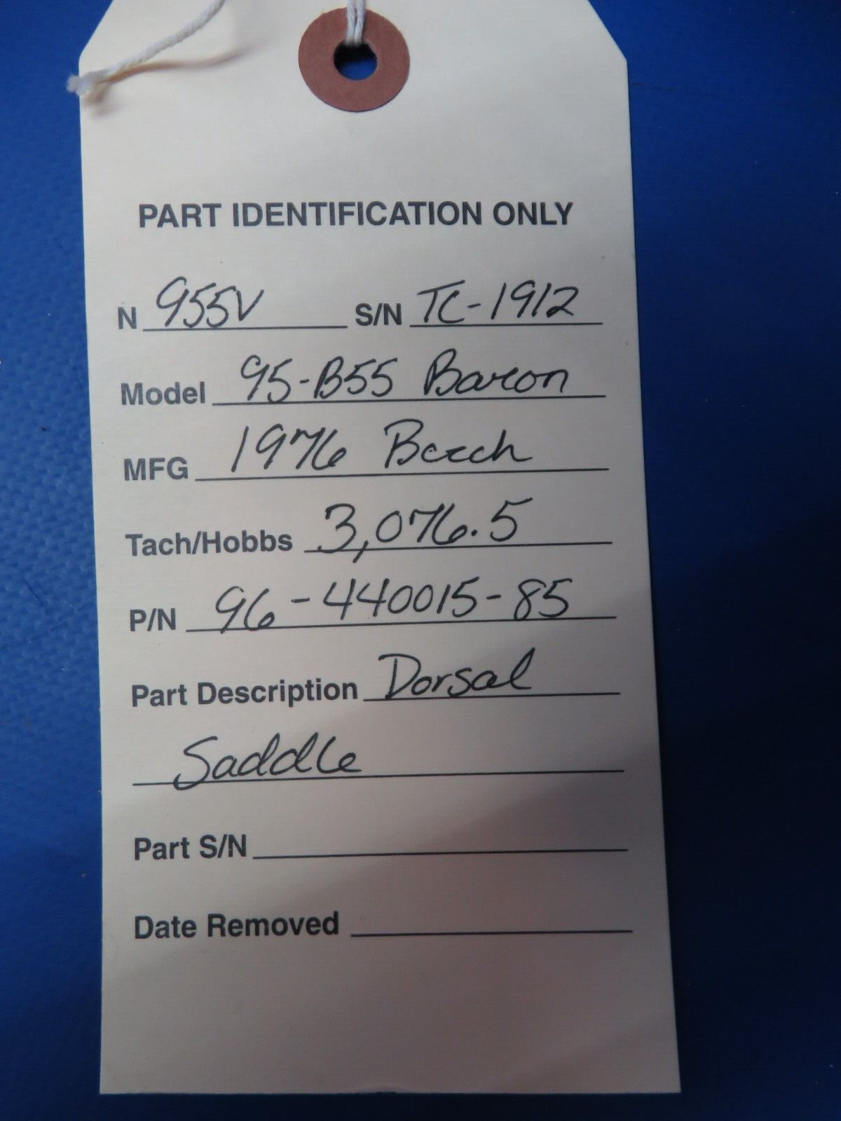 Beech 95-B55 Baron Dorsal Saddle P/N 96-440015-85 NO RETURNS (0523-994)13