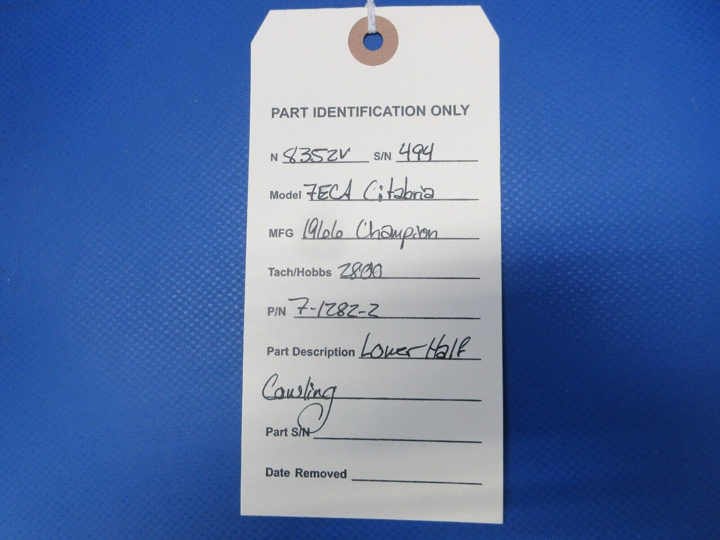 Champion 7ECA Citabria Lower Half Cowling P/N 7-1282-2 (0824-1217)