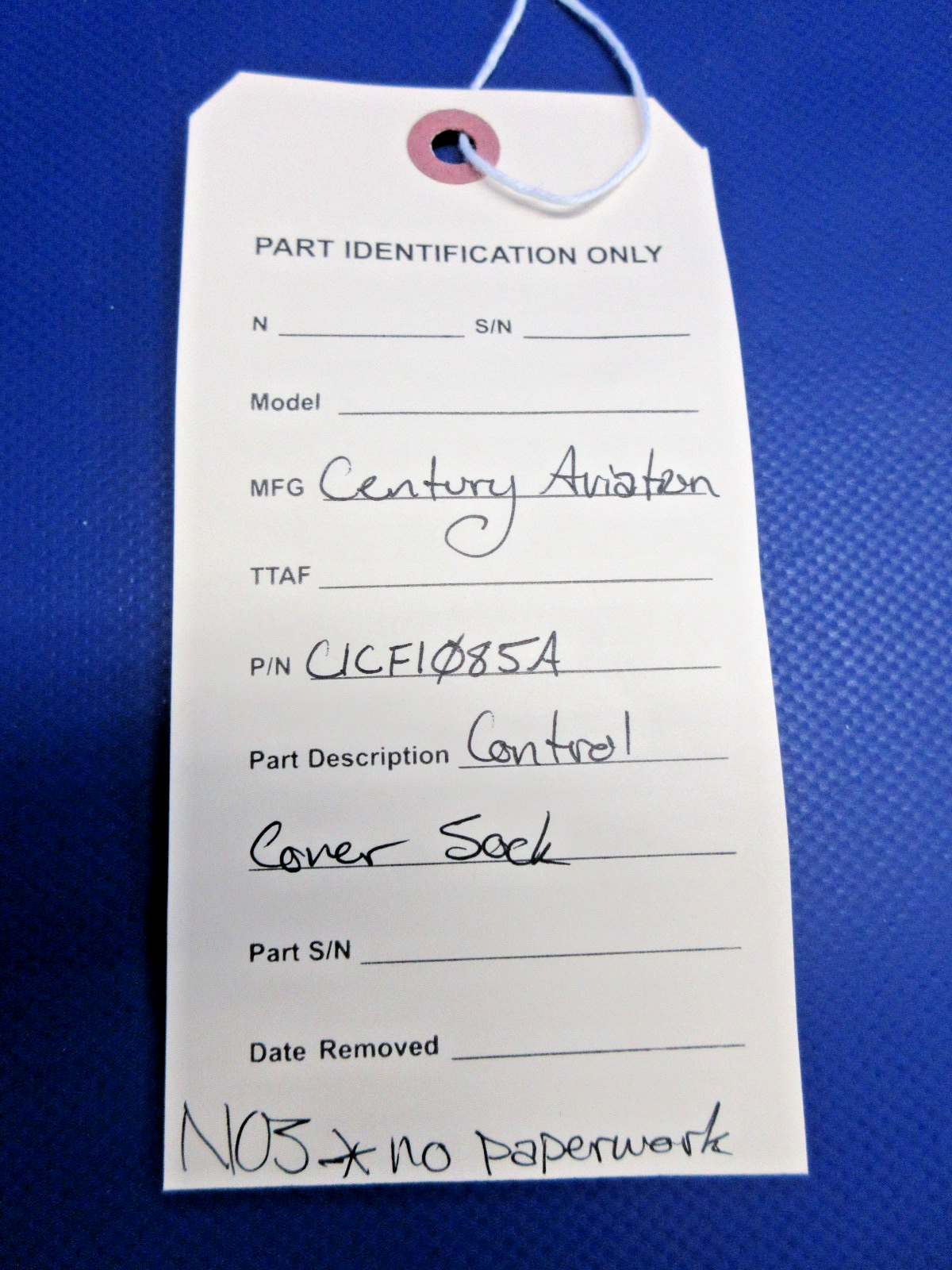 Century Aviation Control Cover Sock P/N C1CF1085A NOS (0426-773)12