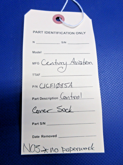 Century Aviation Control Cover Sock P/N C1CF1085A NOS (0426-773)12